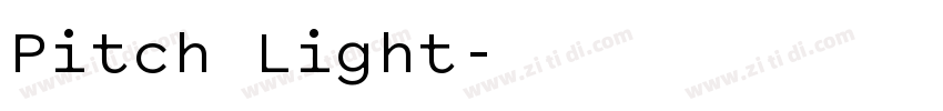 Pitch Light字体转换